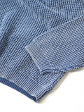 MALIBU FARM パウダーブリーチ加工 ワッフルニットセーター(Blue)