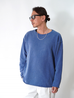 GRAB IN HOLLYWOOD  Vintage French Terry Relax Fit All Cut - Pigment Biue