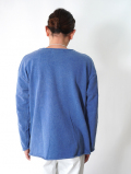 GRAB IN HOLLYWOOD  Vintage French Terry Relax Fit All Cut - Pigment Biue