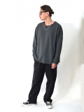 GRAB IN HOLLYWOOD  Vintage French Terry Relax Fit All Cut - Pigment Black