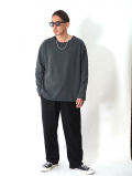 GRAB IN HOLLYWOOD  Vintage French Terry Relax Fit All Cut - Pigment Black