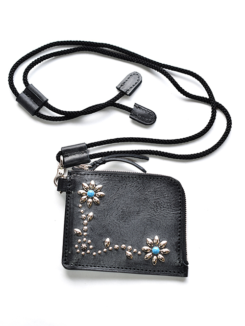 CROSSED ARROWS NECK WALLET BLACK 再入荷