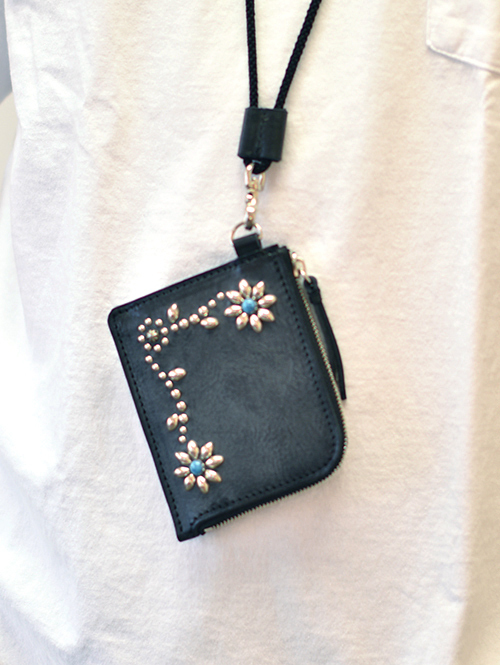 CROSSED ARROWS NECK WALLET BLACK 再入荷