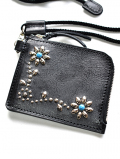 CROSSED ARROWS NECK WALLET BLACK　再入荷
