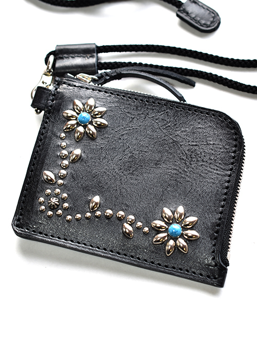 CROSSED ARROWS NECK WALLET BLACK 再入荷