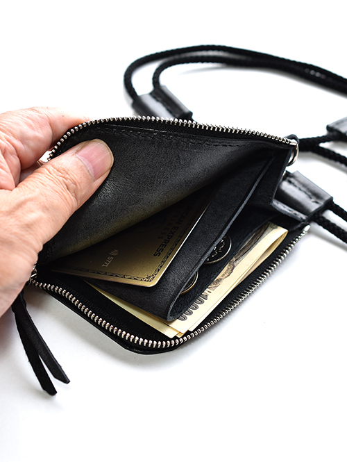 CROSSED ARROWS NECK WALLET BLACK 再入荷