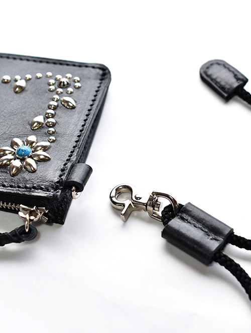 CROSSED ARROWS NECK WALLET BLACK 再入荷