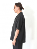 SALUTE HELM リラックスダブルクロスハーフスリーブシャツ Black