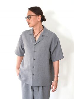 SALUTE HELM リラックスダブルクロスハーフスリーブシャツ Grey