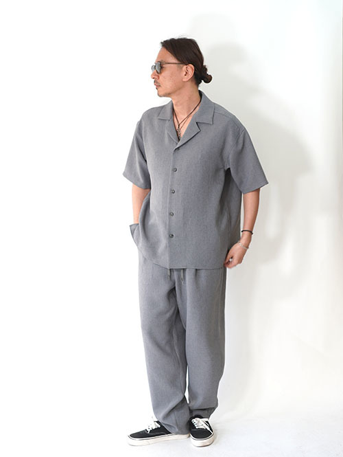 SALUTE HELM リラックスダブルクロスハーフスリーブシャツ Grey