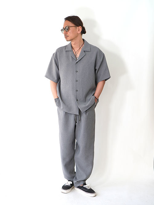 SALUTE HELM リラックスダブルクロスハーフスリーブシャツ Grey