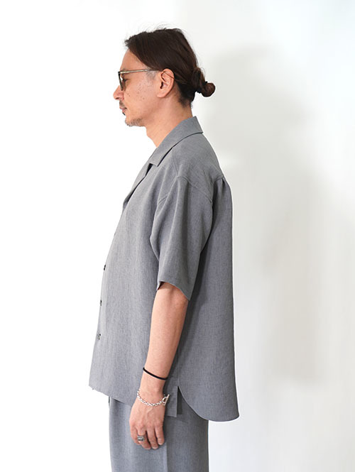 SALUTE HELM リラックスダブルクロスハーフスリーブシャツ Grey