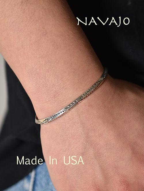 NAVAJO Hand Made Silver Bangle