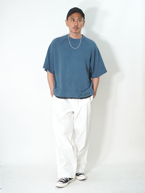 LUCEBER PIGMENT S/S SWEAT - Navy