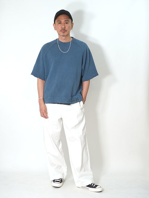 LUCEBER PIGMENT S/S SWEAT - Navy