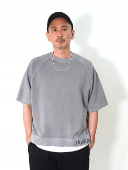 LUCEBER  PIGMENT S/S SWEAT - Charcoal