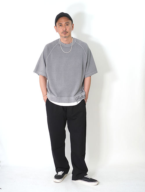 LUCEBER PIGMENT S/S SWEAT - Charcoal