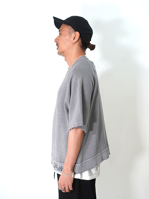 LUCEBER PIGMENT S/S SWEAT - Charcoal
