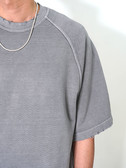 LUCEBER PIGMENT S/S SWEAT - Charcoal