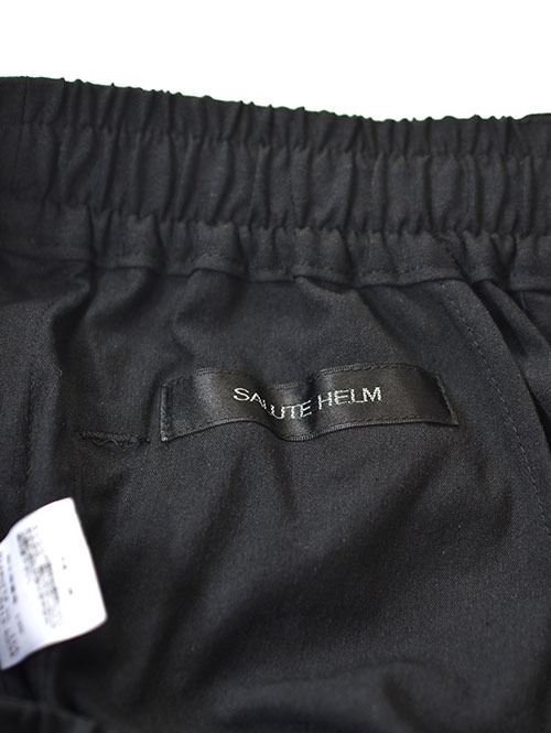 SALUTE HELM イージーラミー サイドライン ワイドパンツ (65013) - Black