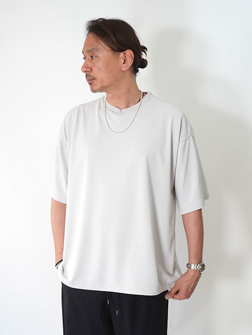 SALUTE HELM マルーデコットン 20s カノコ スピンドル入り バルーン Tシャツ -Grey