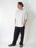 SALUTE HELM  マルーデコットン 20s カノコ スピンドル入り バルーン Tシャツ -Grey 