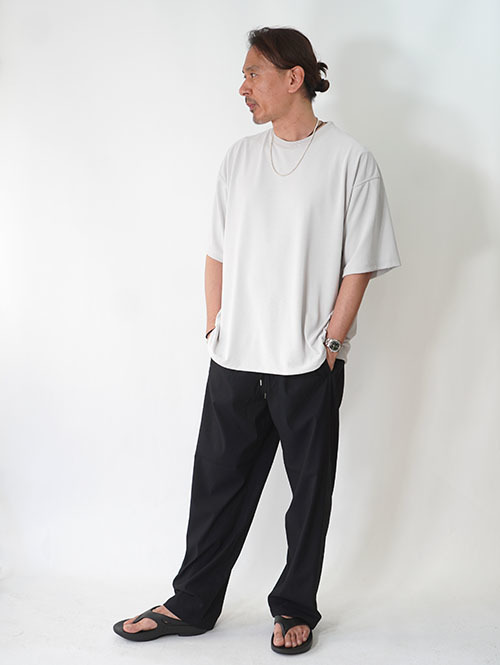 SALUTE HELM マルーデコットン 20s カノコ スピンドル入り バルーン Tシャツ -Grey