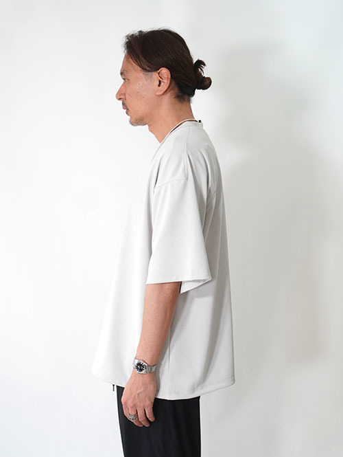 SALUTE HELM マルーデコットン 20s カノコ スピンドル入り バルーン Tシャツ -Grey