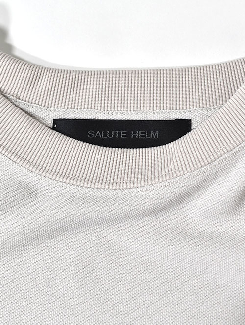 SALUTE HELM マルーデコットン 20s カノコ スピンドル入り バルーン Tシャツ -Grey