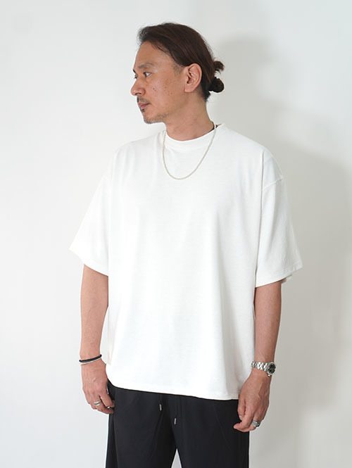 SALUTE HELM マルーデコットン 20s カノコ スピンドル入り バルーン Tシャツ -White