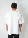 SALUTE HELM  マルーデコットン 20s カノコ スピンドル入り バルーン Tシャツ -White