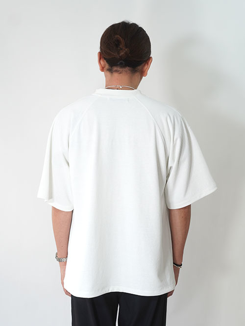 SALUTE HELM マルーデコットン 20s カノコ スピンドル入り バルーン Tシャツ -White