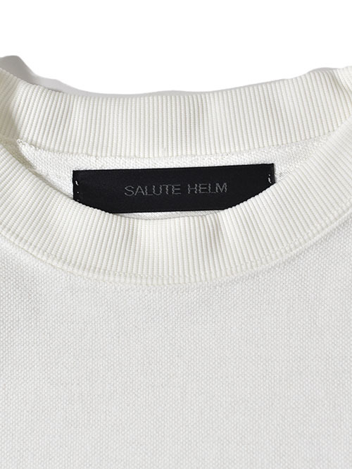 SALUTE HELM マルーデコットン 20s カノコ スピンドル入り バルーン Tシャツ -White
