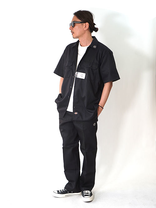HTC Dickies Short Sleeve Work Shirt #Flower Stone