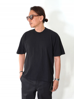 LOS ANGELES APPAREL カスタム　6.5oz ヘビーウエイト Tシャツ - Black