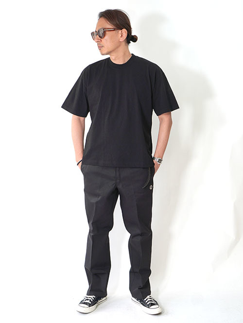 LOS ANGELES APPAREL カスタム 6.5oz ヘビーウエイト Tシャツ - Black