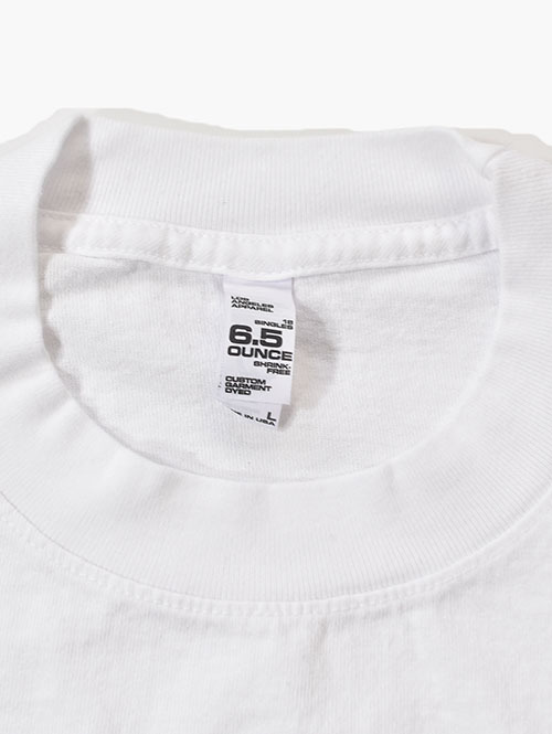 LOS ANGELES APPAREL カスタム 6.5oz ヘビーウエイト Tシャツ - White