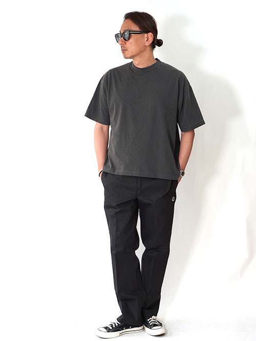 LOS ANGELES APPAREL カスタム 6.5oz ヘビーウエイト Tシャツ - Vintage Black