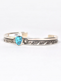 Navajo Henry Mariano Hand Made  Turquoise Bangle 