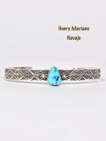 Navajo Henry Mariano Hand Made  Turquoise Bangle 