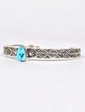 Navajo Henry Mariano Hand Made  Turquoise Bangle 