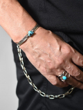 Navajo Henry Mariano Hand Made  Turquoise Bangle 