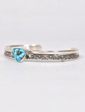 Navajo Henry Mariano Hand Made  Turquoise Bangle 