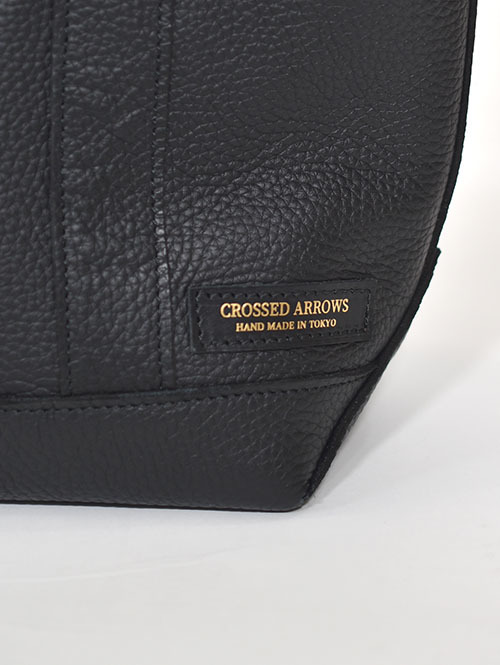 CROSSED ARROWS フラワースタッズ レザートートバッグ Gold/Turquoise