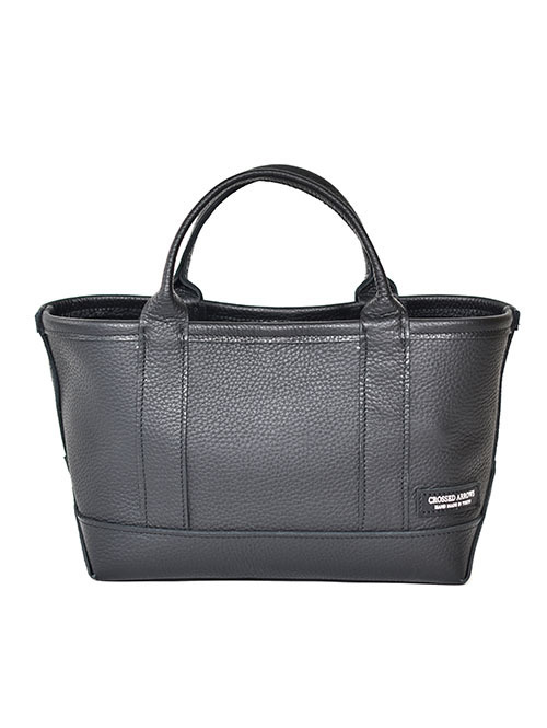 CROSSED ARROWS フラワースタッズ レザートートバッグ Silver/Black