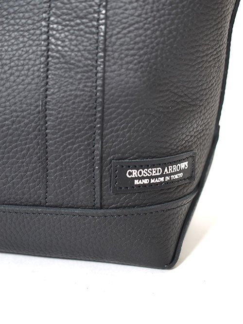 CROSSED ARROWS フラワースタッズ レザートートバッグ Silver/Black