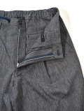 SALUTE HELM  スピンドル入りワンタック ワイドパンツ (65015) - Indigo