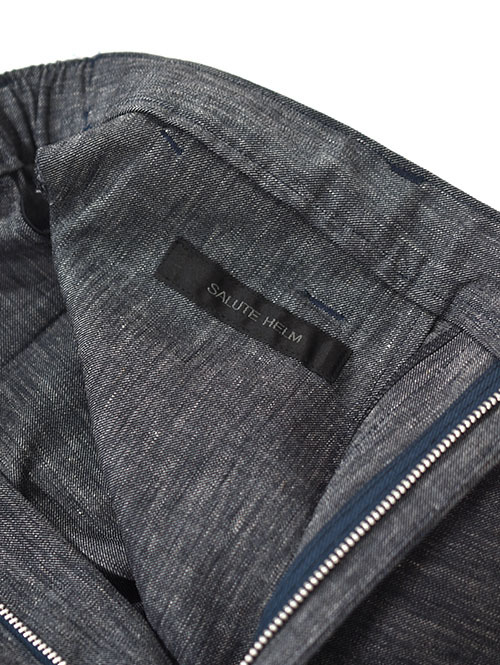 SALUTE HELM スピンドル入りワンタック ワイドパンツ (65015) - Indigo