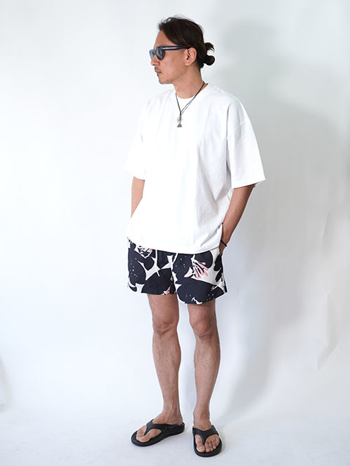 Pacsun Black Floral Eco 4.5" Swim Trunks