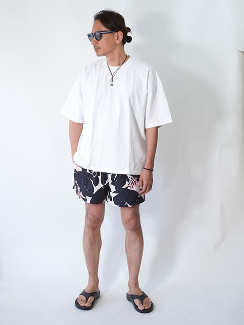 Pacsun Black Floral Eco 4.5" Swim Trunks